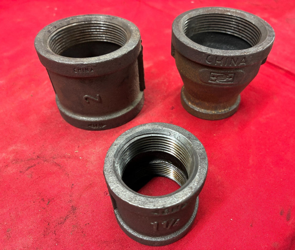 UNBRANDED ASSORTED GALVANIZED IRON PIPE FITTINGS (LOT OF 3)