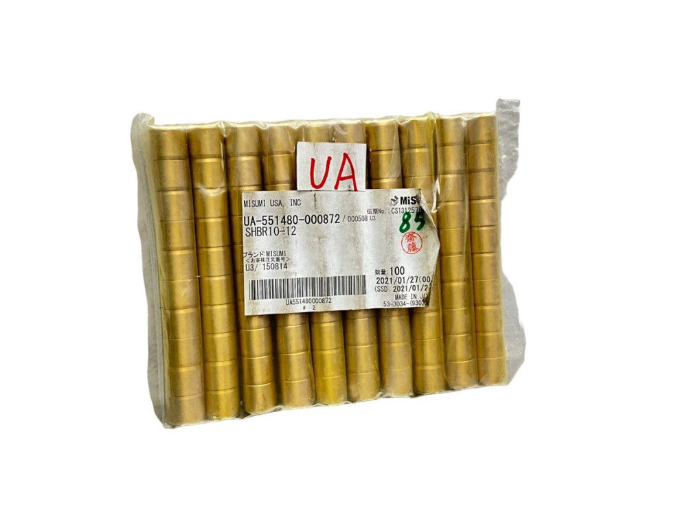 Straight Linear Plain Bearings - Metallic, Sintered Bronze, Metric (SHBR10-12)