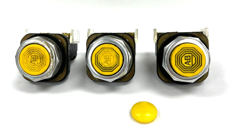 ALLEN BRADLEY 800T-A YELLOW PUSHBUTTON NEMA 4,13 LOT OF 3