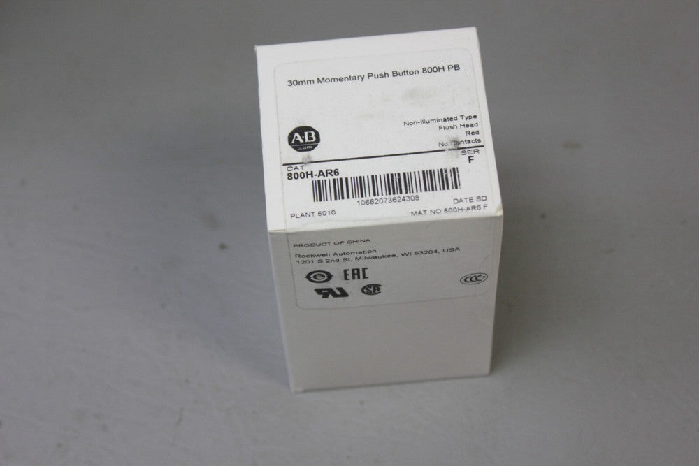NEW ALLEN BRADLEY 30MM MOMENTARY PUSH BUTTON 800H-AR6 F
