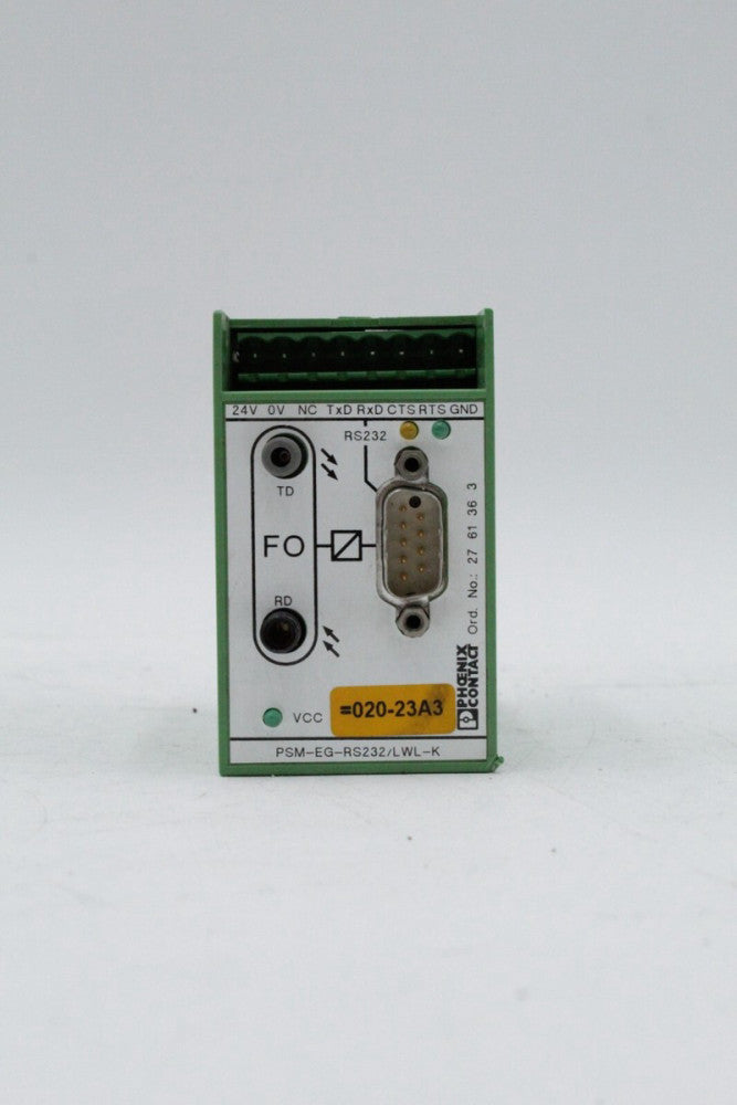 Phoenix Contact PSM-EG-RS232/LWL-K Interface Converter (Missing Wire Harness)