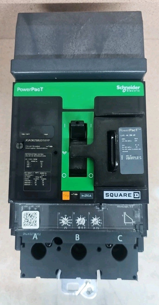 New Take Out! Square D JGA36250U31XYP 250A 3 pole 600V Circuit Breaker
