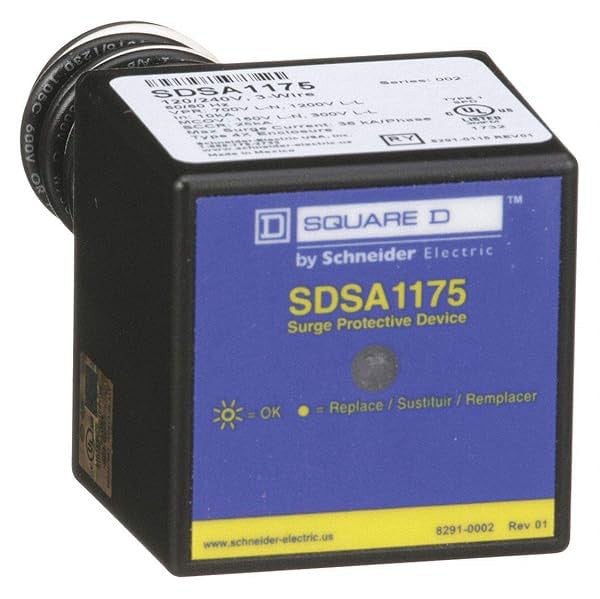 Square D SDSA11175 - Single 1 Phase Surge Protection Device, 120/240VAC
