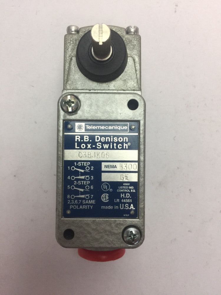TELEMECANIQUE C3BJK05 LIMIT SWITCH 600VAC 10A 2-STEP R.B. DENSON LOX-SWITCH 