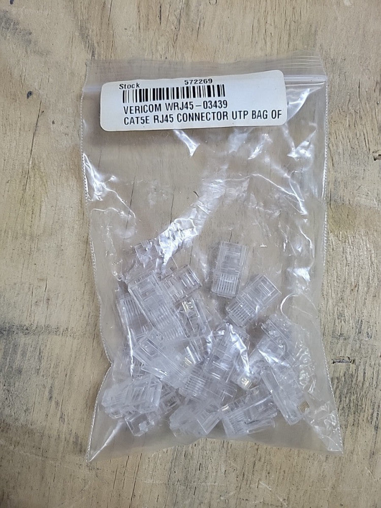 NEW VERICOM WRJ45-03439 CLEAR CONNECTORS 