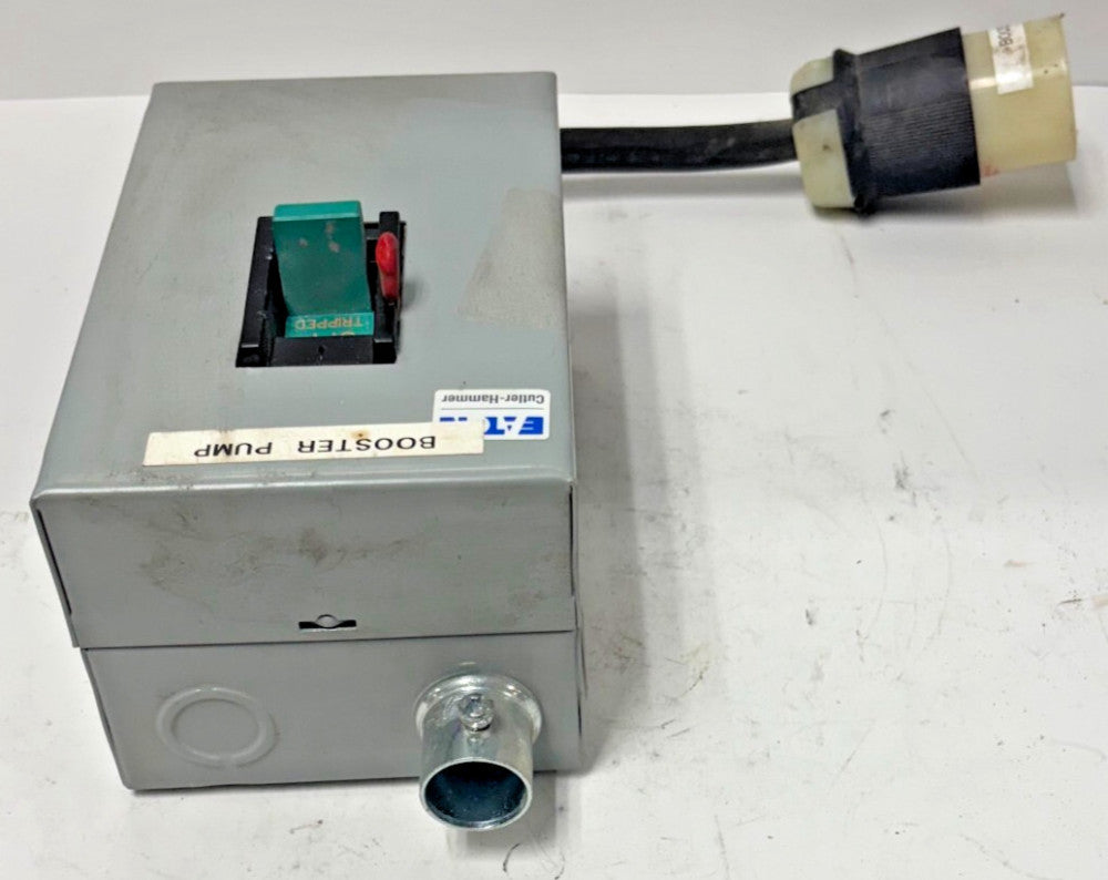 EATON ENCLOSED GENERAL PURPOSE MOTOR STARTER B100SOC 208VAC 5AMP HUBBEL PLUG