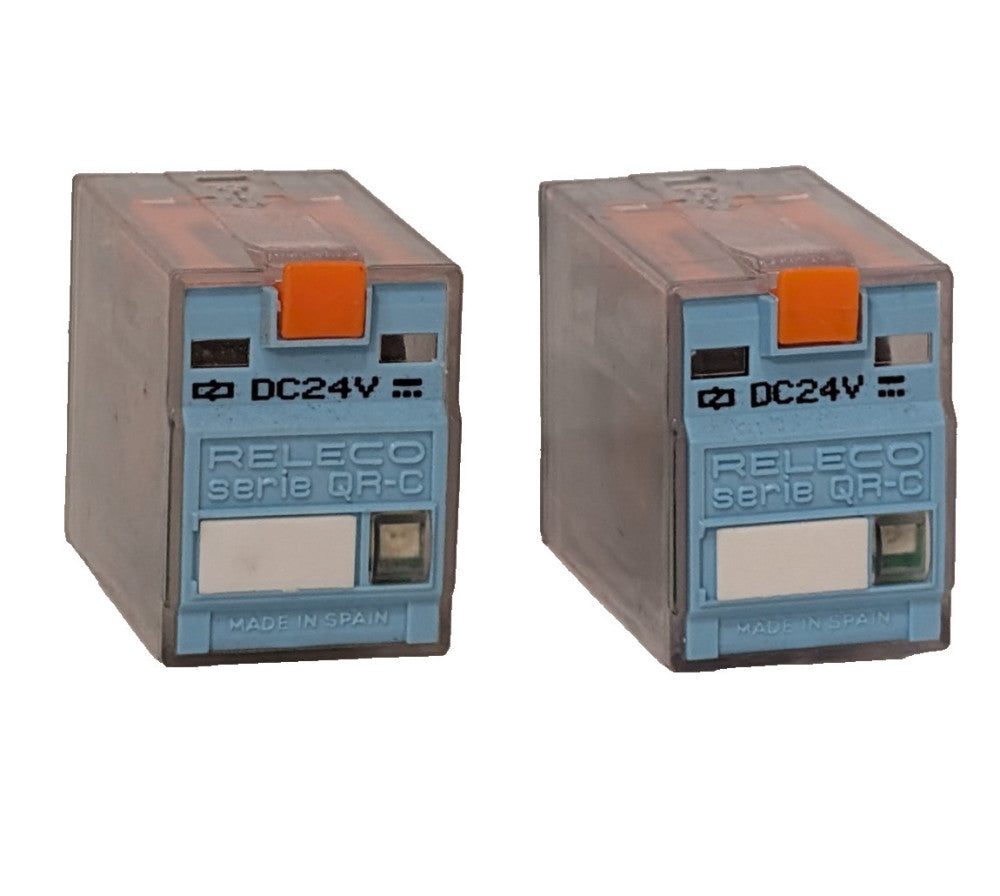 Lot of 2: Releco C7-A20DHX Series QR-C Ice Cube Plus Relays, 24VDC, 10A, 8-Pin