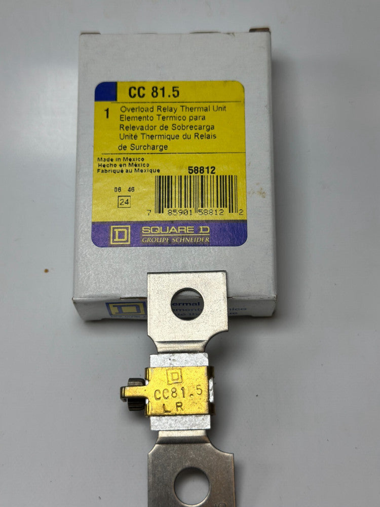 Square D CC 81.5 (58812) Overload Relay Thermal Unit CC81.5 (Lot of 2) New
