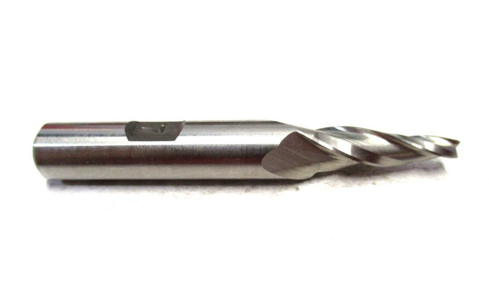 MADE IN USA 7° 1/8 x 3/8 x 3/4 x 2-7/8 3-Fl CC RH HSS Tapered Square End Mill