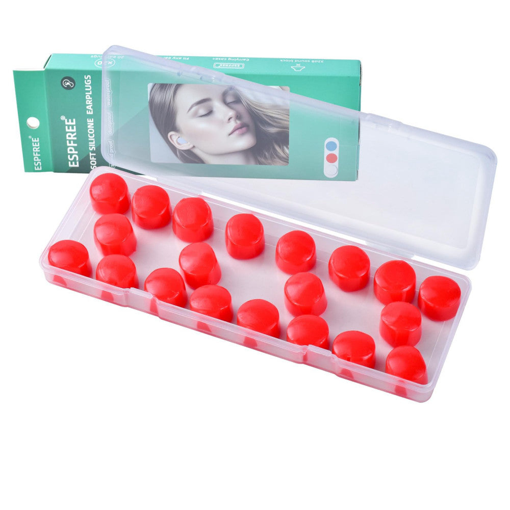 Ear Plugs for Sleeping, Swimming 10 Pair - Reusable Noise Cancelling Soft Sil...