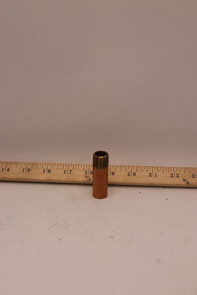 Threaded Nipple Red Brass 1/2" x 2"