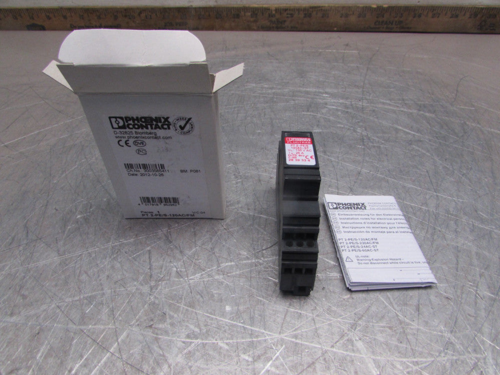 PHOENIX CONTACT PT2-PE/S-120AC/FM , SURGE PROTECTION, 150V/26A, NEW! MAKE OFFER!