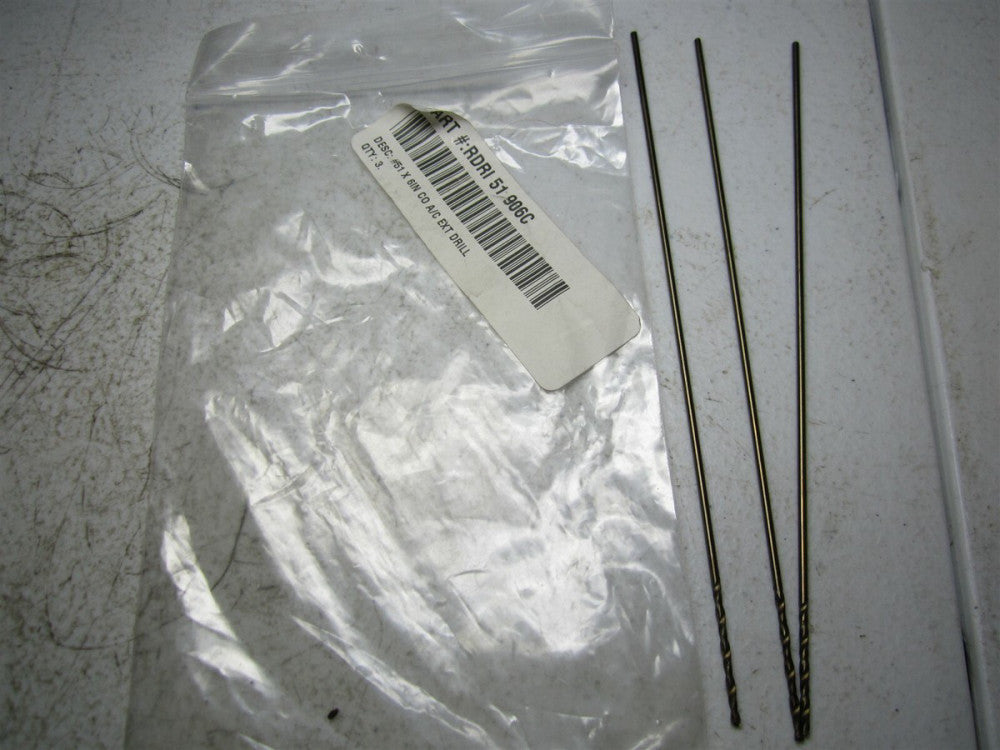 RDRI 51 906C #51 x 6" OAL CO A/C Extension Drill Bit - Pack of 3