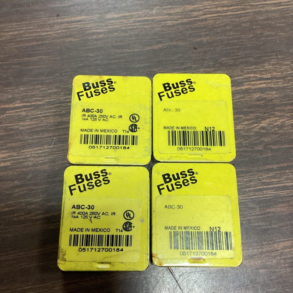 Lot of 10 Buss ABC-30 Fuses
