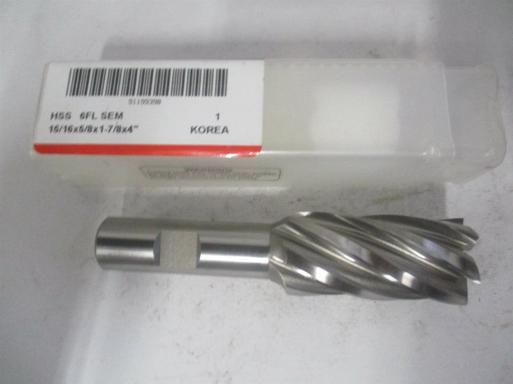 (GG032060) 15/16″ x 1-7/8″ x 5/8″ x 4″ OAL 6Fl High Speed Steel Square End Mill