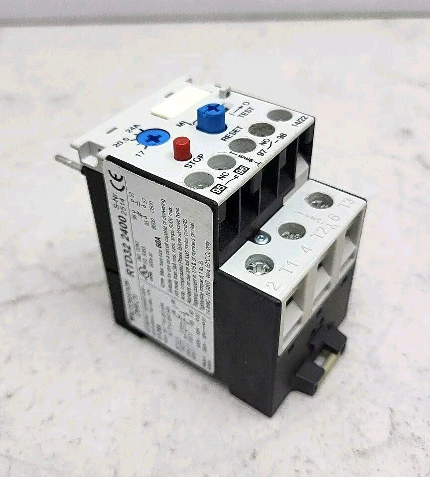 Automation Direct RTD32 2400 Thermal Overload Relay 0-24A 600 Vac Used