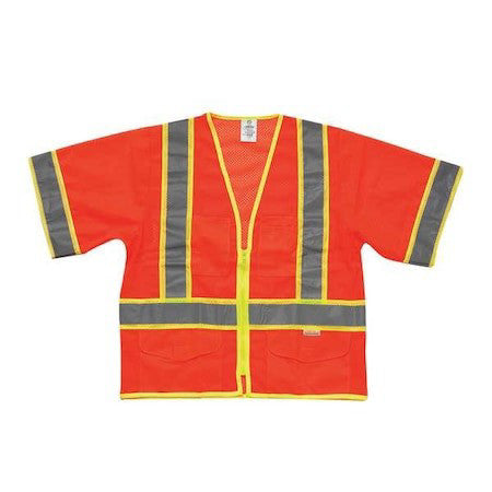 Kishigo 1243-3X 3Xl Class 3 High Visibility Vest, Orange