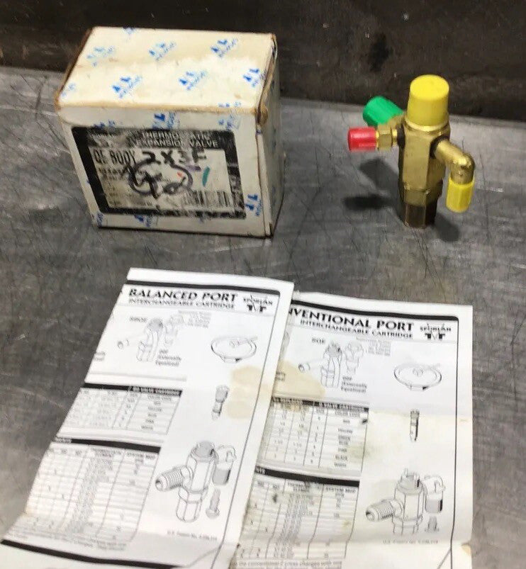 SPORLAN THERMOSTATIC EXPANSION VALVE, QE Body 1/4 X 3/8 Nos Surplus