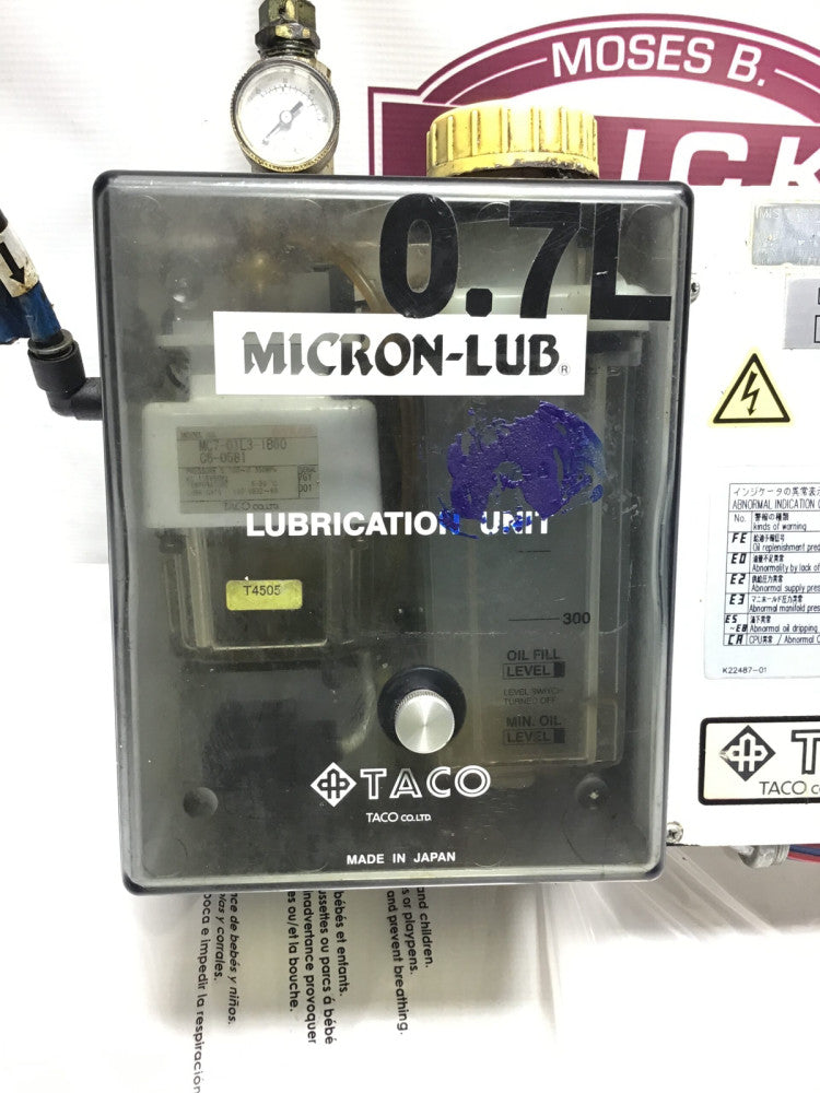 Taco MC7-01L3-1B60-C6-0581 Micron Lub Automatic Lubrication Unit 115VAC 60Hz