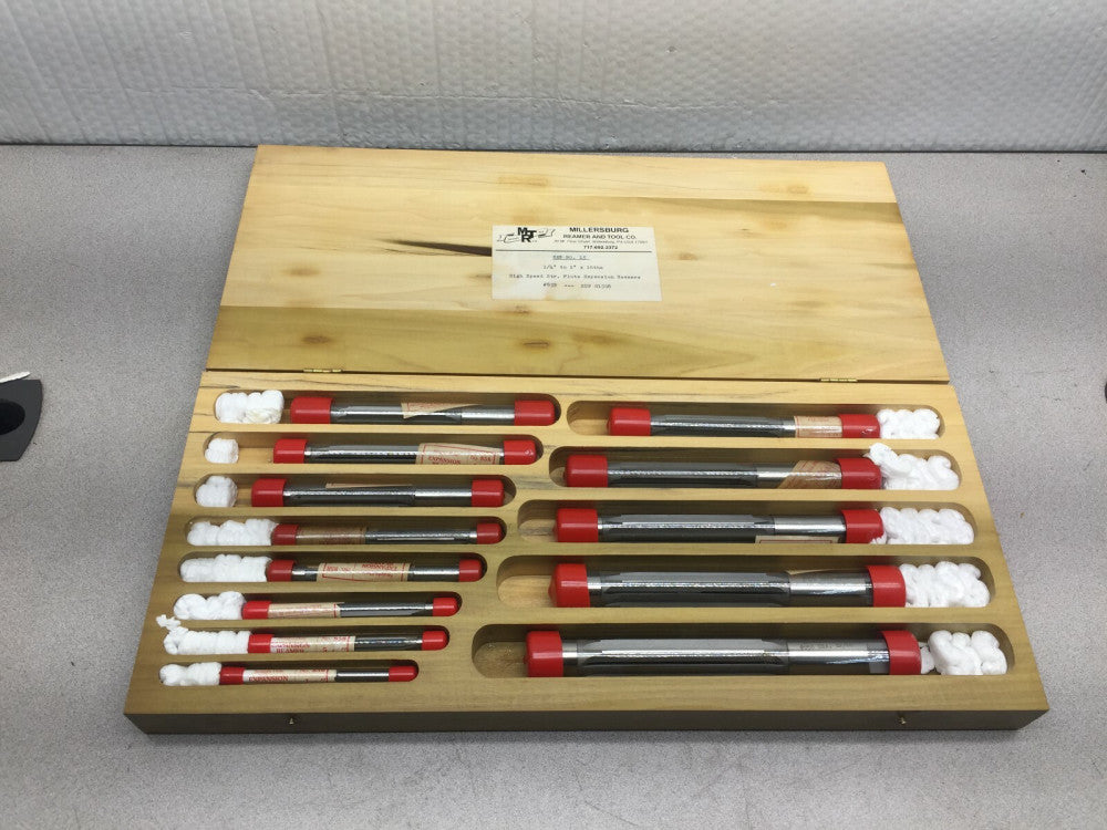 NEW NO BOX M.R.&T  1/4"-1" X1/16 #858 HIGH SPEED STR FLUTE EXP REAMER  EDP 01508