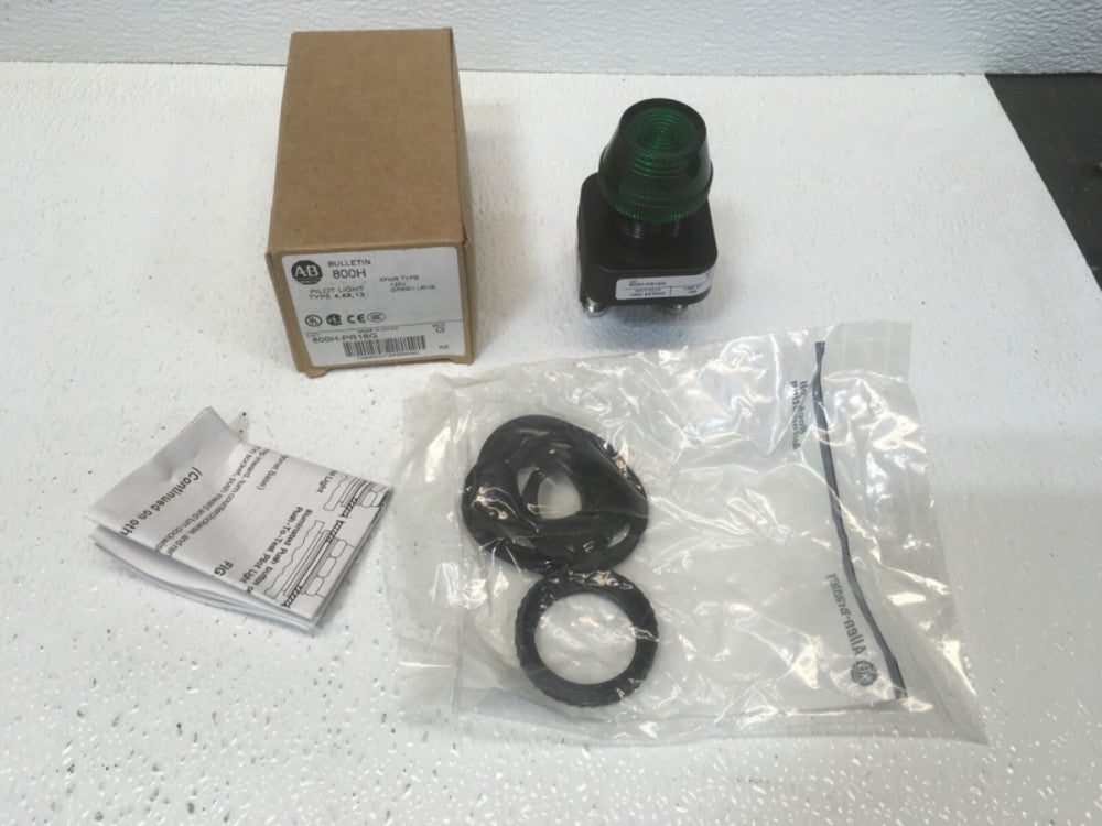 ALLEN BRADLEY 800H-PR16G SER. G 120V GREEN PILOT LIGHT (KB)