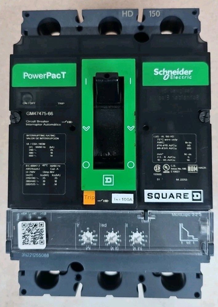 NTO Square D HDP36100U33XTX (GM47475-66)100A 600V 3P Circuit Breaker