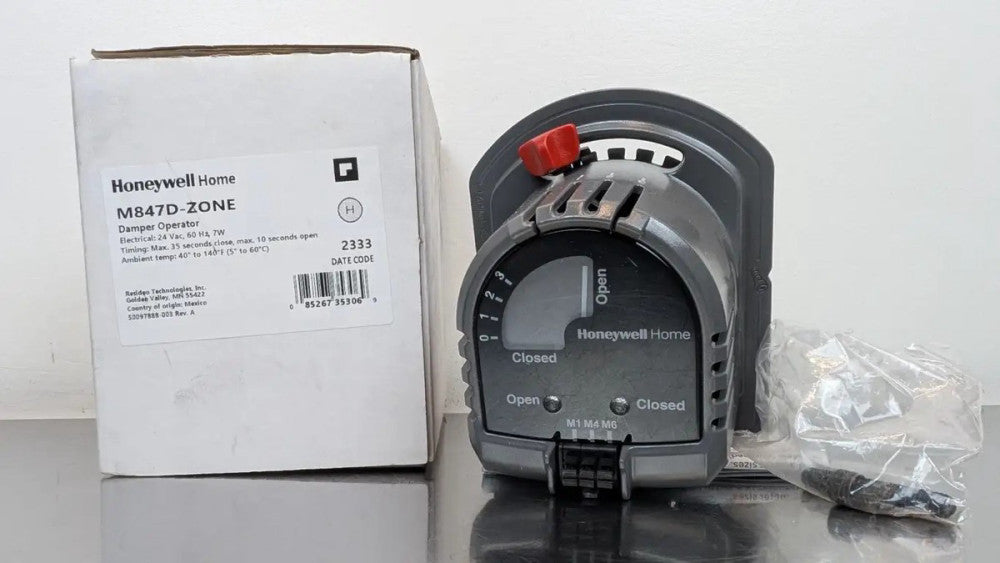 Honeywell M847D-ZONE Damper Operator Max 35 sec Close 10 sec Open 24VAC 7W