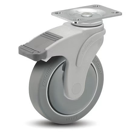 Medcaster Ng04qdp125dltp01 4" X 1-1/4" Non-Marking Rubber Thermoplastic Swivel