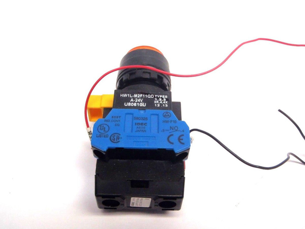 IDEC HW1L-M2F11QDA-24V Orange Pushbutton Switch 10A 440VAC 220VDC