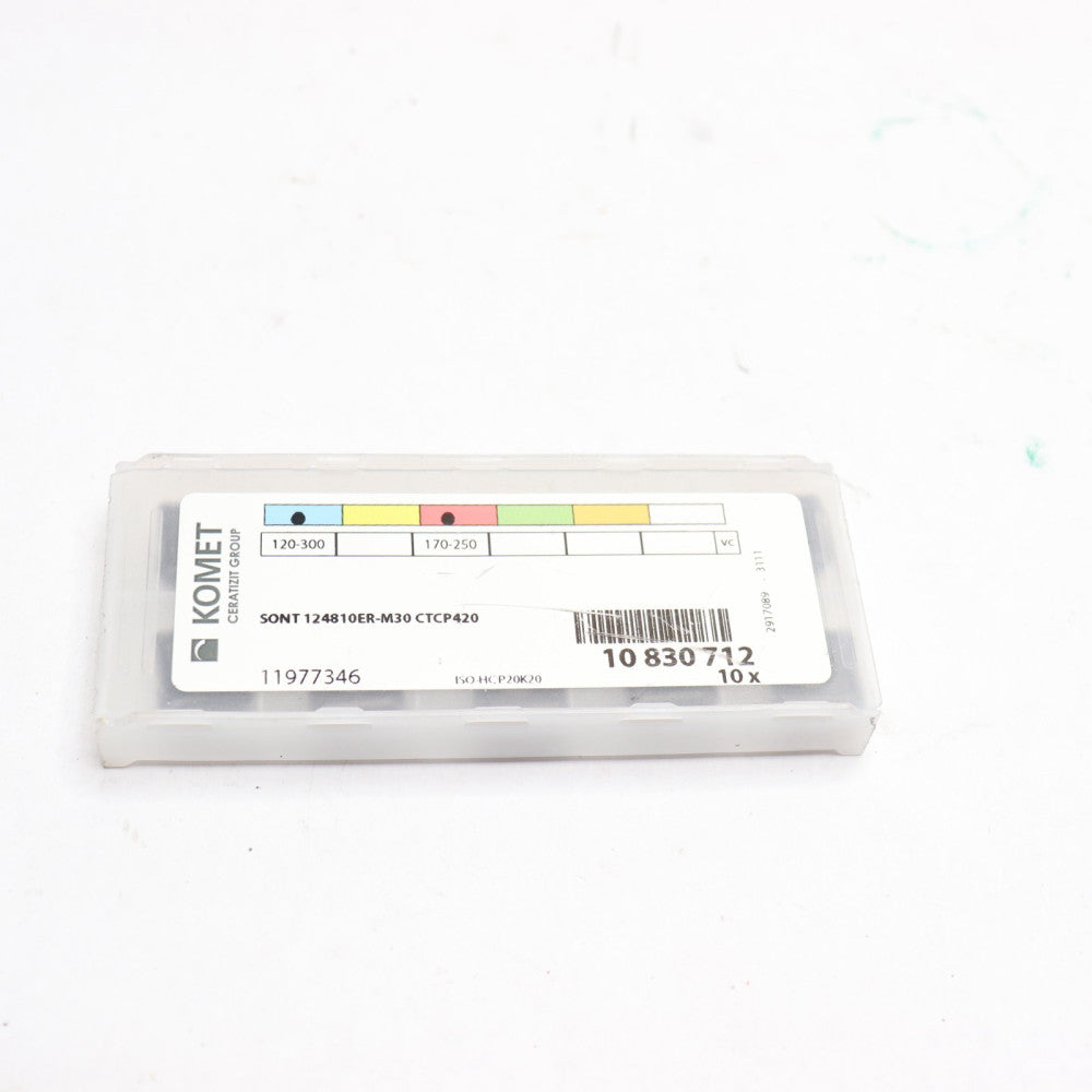 (10-Pk) Komet Indexable Drill Insert Carbide M30 10830712
