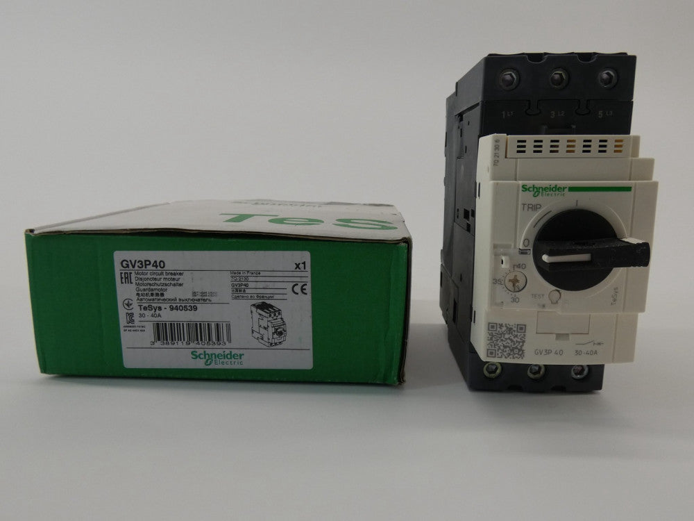 Schneider GV3P40 Motor Circuit Breaker 30-40A 600V - NEW Surplus!