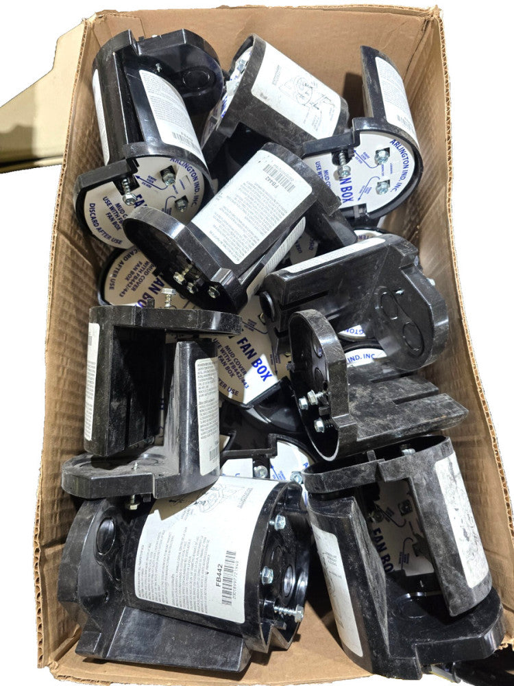 38pc Lot Arlington Industries FB442 1/2 and 5/8-Inch Drywall Fan & Fixture Mount
