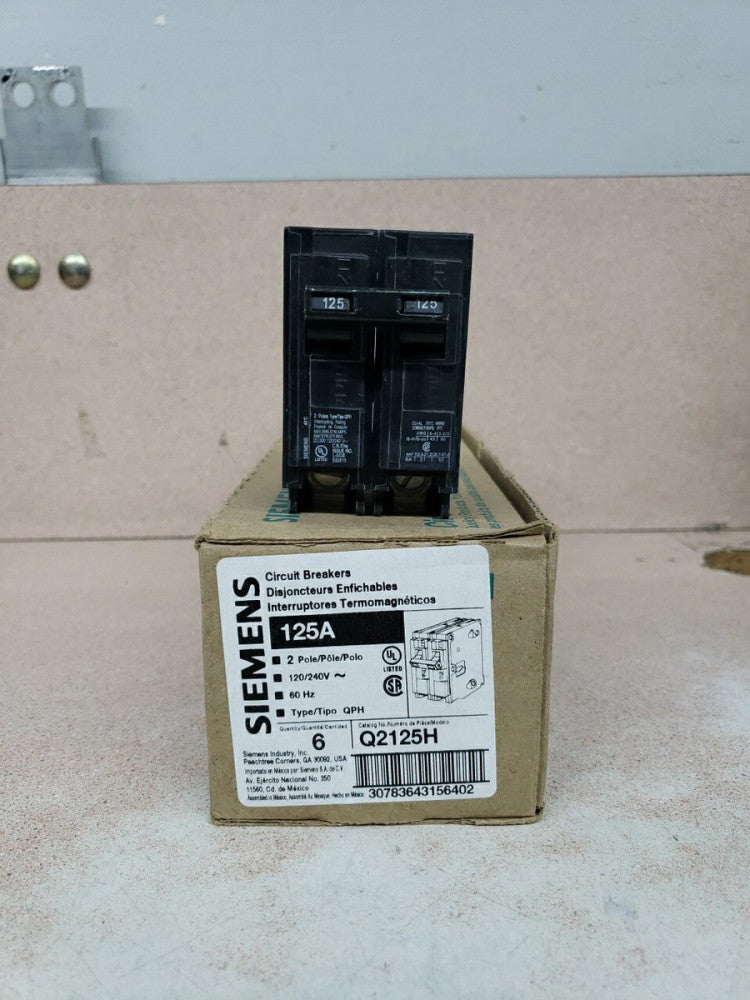 NEW Q2125H 125-Amp Double Pole 22kA Type QPH Circuit Breaker
