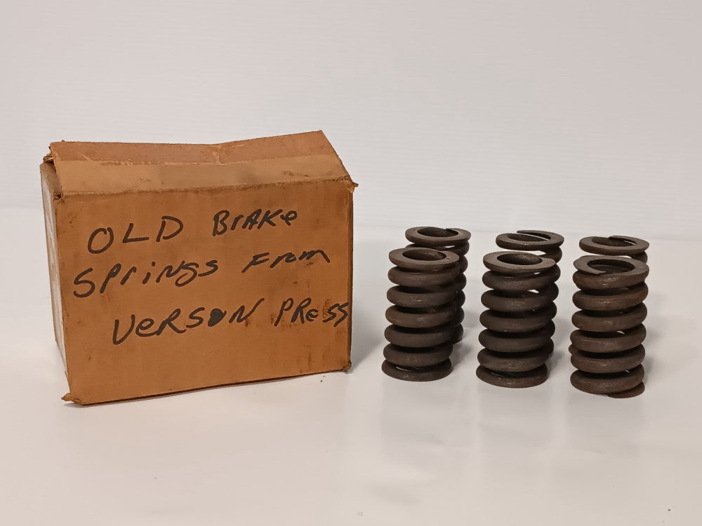 (6) Steel Coil Brake Springs from Verson Mechanical Press, Approx. 2.75" x 1.5"