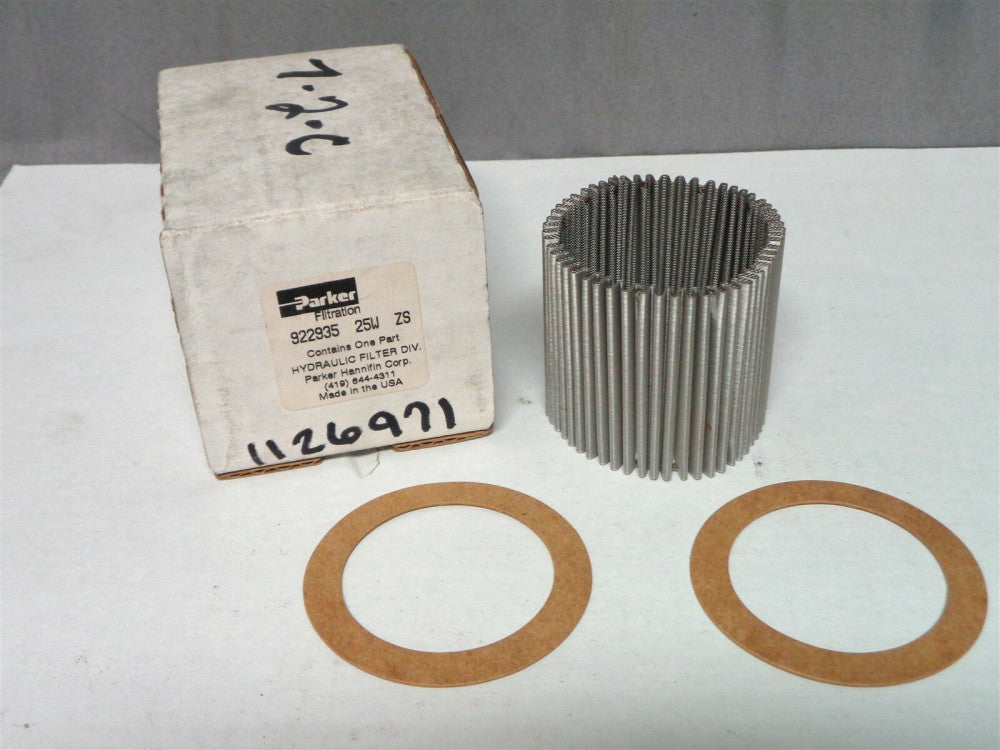 Genuine PARKER - HYDRAULIC FILTER - PN: 922935 25W ZS - NEW IN BOX w/ Gaskets