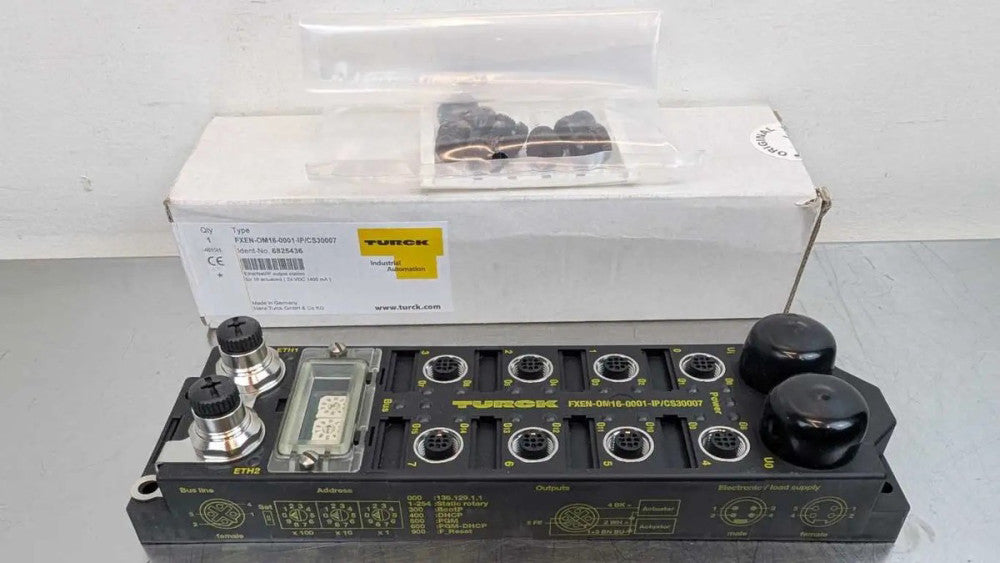 Turck FXEN-OM16-0001-IP/CS30007 EtherNet/IP Output Station 6825436 8-Port