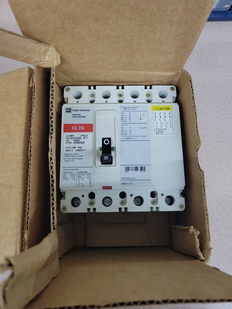  NEW OLD STOCK Eaton Cutler Hammer FD4035