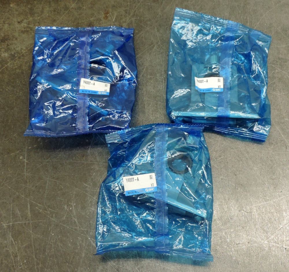 SMC Y400T-A Interface Mounting Spacer w/ Bracket Lot of Three (3)