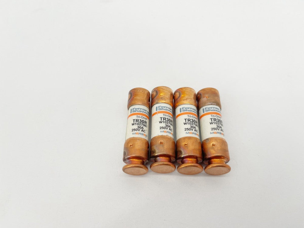 Lot of 4 New Ferraz Shawmut TR30R Class RK5 Fuses 30A 250V