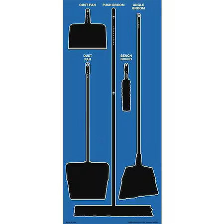 Zoro Select 34Gn39 Store-Boards,68X30 In,Black/Blue,Ultra Aluma-Lite