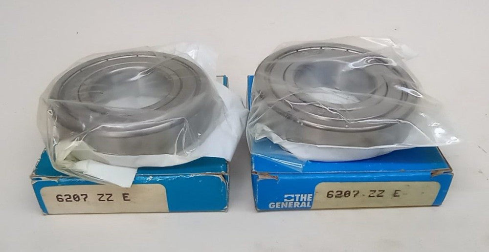 General 6207ZZE Ball Bearing Deep Groove 35X72X17mm Double Shielded (Pack of 2)