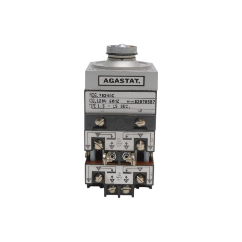 AGASTAT 7024AC 120V 1.5-15S (AS PICTURED)(NO KNOB) NSNP