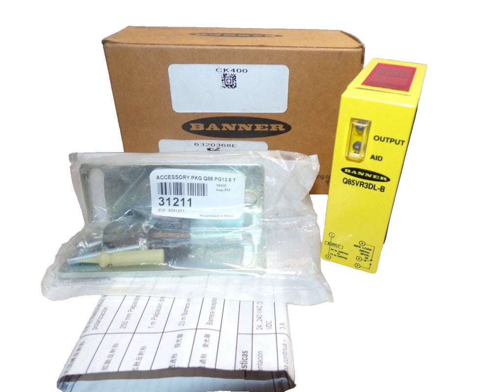 NEW BANNER Q85VR3DL-B LONG DISTANCE PHOTOELECTRIC SENSOR 