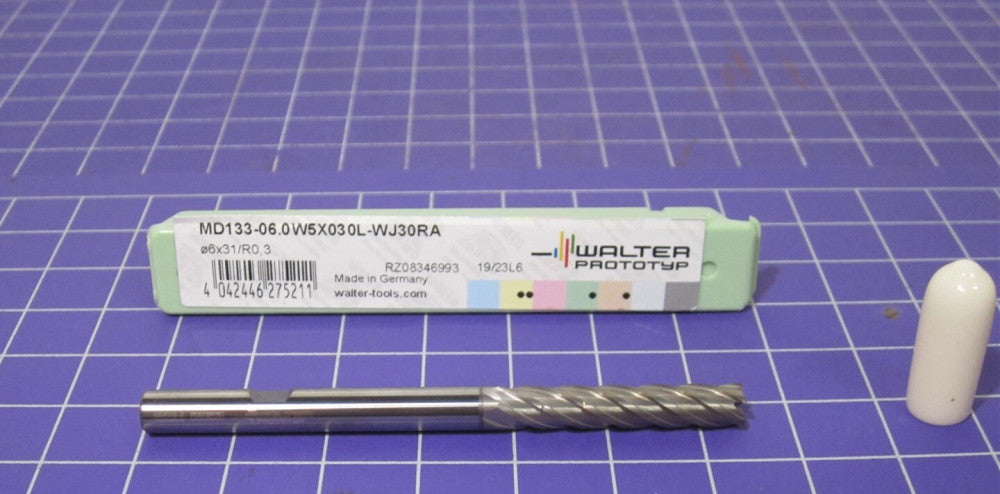 Walter-Prototyp (7137254) 6mm Corner Radius End Mill 5F Carbide 0.30 mm Radius