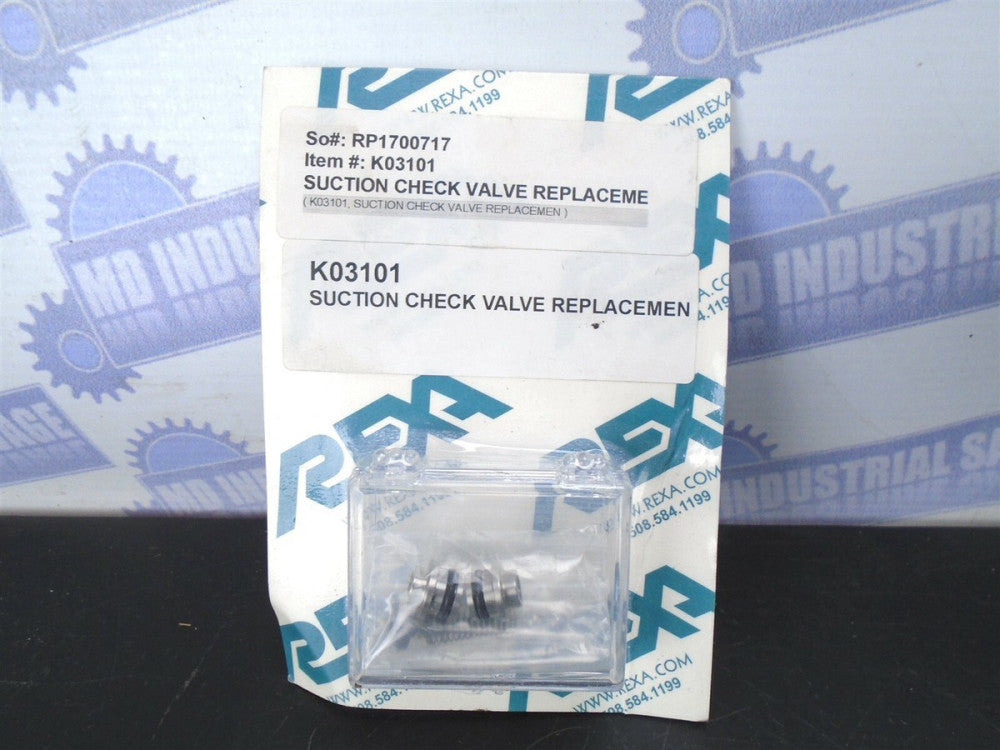 REXA - K03101 - SUCTION CHECK VALVE REPLACEMENT KIT - (NEW in BLISTER PACK)