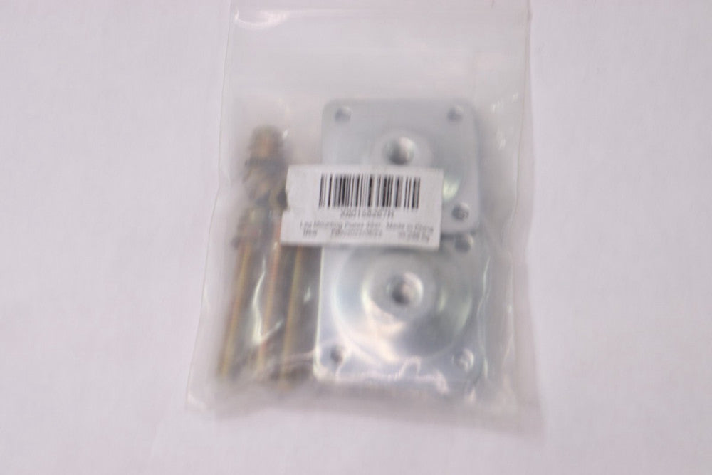 (4-Pk) Leg Mounting Plates Silver w/ Bolts Screws Adapters