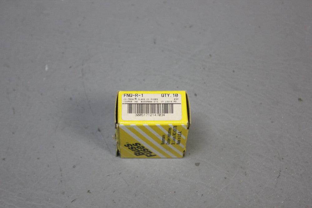 1 BOX OF 10 NEW BUSSMANN BUSS FNQ-R-1 FUSES