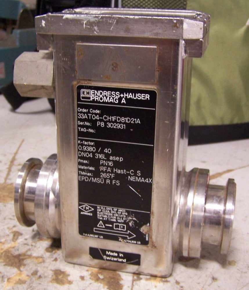 ENDRESS & HAUSER PROMAG FLOWTUBE 33AT04-CH1FD81D21A 