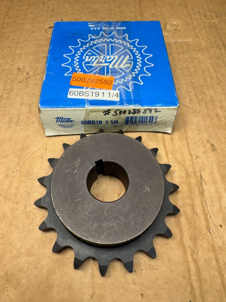 NEW MARTIN 1-1/4" BORE CHAIN SPROCKET 60BS19 1-1/4