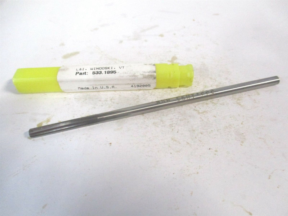 (433-0.1895) 0.1895 x 1-1/8 x 4-1/2 OAL Straight Shank HSS 6Fl Chucking Reamer